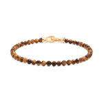 Yellow Tiger’s Eye faceted bracelet with 925 sterling silver clasp for men, symbolizing success and personal power.