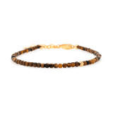 Success Yellow Tiger’s Eye Faceted Bracelet with Silver Spacer Bead 2x2mm