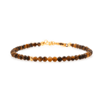 Faceted Yellow Tiger’s Eye bracelet with silver spacer beads for confidence and motivation.