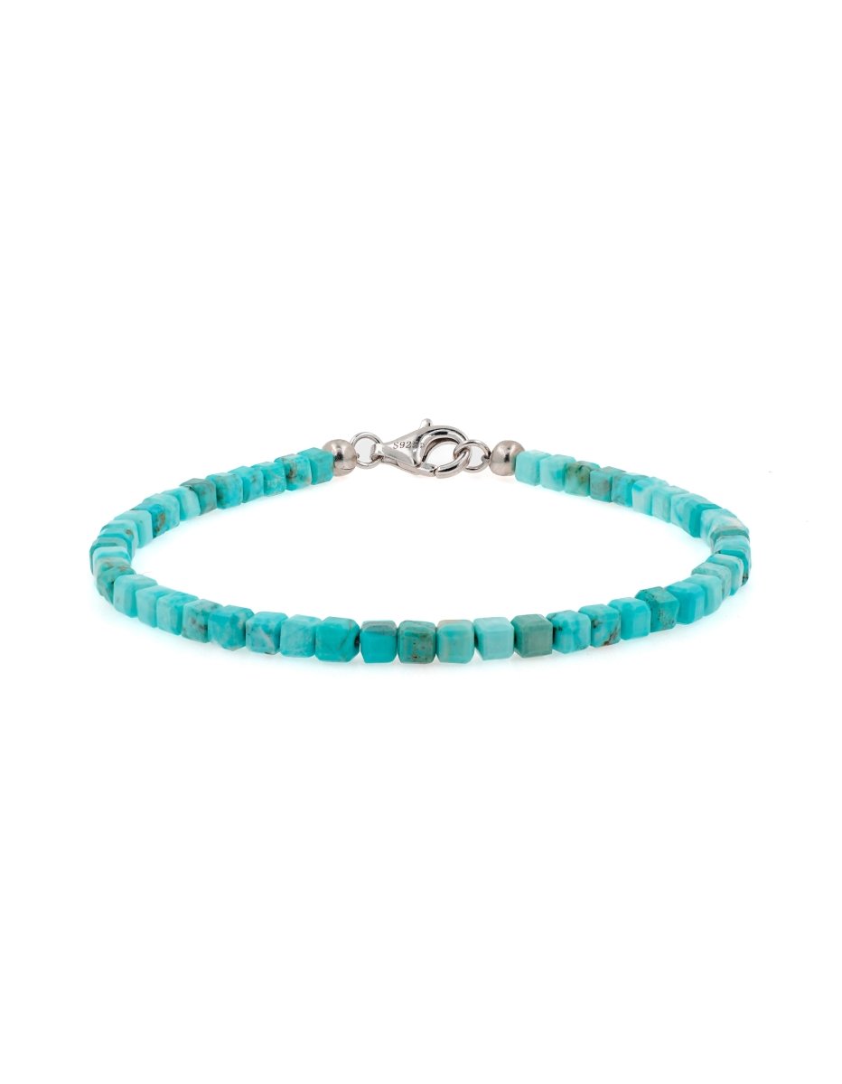 BEAMMORE Turquoise Beaded Bracelet – Beaded Gemstone Jewelry