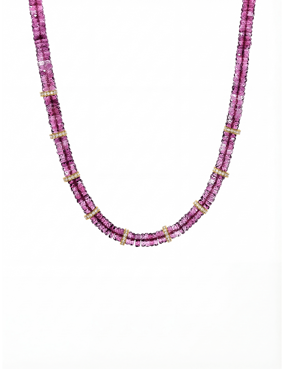 BEAMMORE Amethyst Gold-Plated Sterling Silver Necklace – Gemstone Jewelry