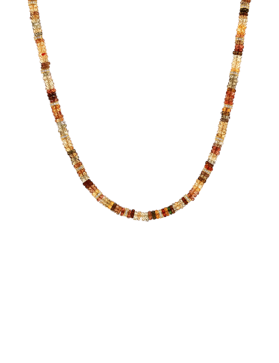 BEAMMORE Cubic Zirconia (CZ) Gold-Plated Sterling Silver Necklace – Fine Jewelry