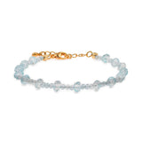 Water • Flow Essence Aquamarine Faceted Dainty Bracelet‌ 2mm