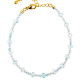 Water • Flow Essence Aquamarine Faceted Dainty Bracelet‌ 2mm
