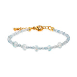Water • Mirage Vein Aquamarine Dainty Bracelet 2mm