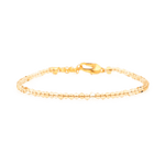 Wealth Citrine dainty bracelet with silver spacer beads, symbolizing prosperity and positive energy.