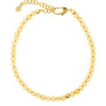 Wealth Citrine Dainty Bracelet with silver spacer beads for abundance and prosperity.