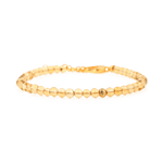 Wealth Citrine dainty bracelet featuring silver spacer beads, symbolizing abundance and positive energy.