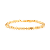 Wealth Citrine dainty bracelet featuring silver spacer beads, symbolizing abundance and positive energy.