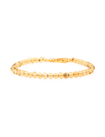 Wealth Citrine dainty bracelet featuring silver spacer beads, symbolizing abundance and positive energy.