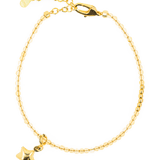 Wealth Citrine Dainty Bracelet with Star Charm 2mm