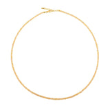 Wealth Yellow Sapphire Faceted Dainty Necklace