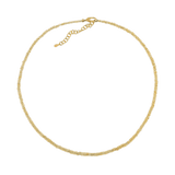 Elegant gold necklace with a simple chain design, perfect for both casual and formal wear.