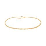 Wealth Yellow Sapphire Necklace with 4mm faceted cut beads, designed for success and prosperity.
